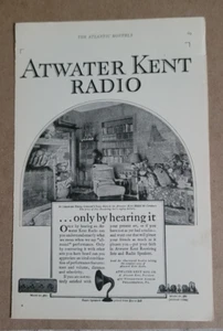 Atwater Kent Radio 1925 - Living Room Scene Ad (JA33 - Picture 1 of 1