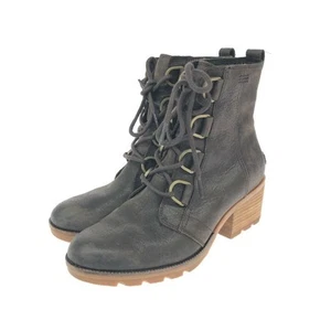Sorel Joan of Arctic Wedge II Boots Brown Leather size 9 Short Boots Brown - Picture 1 of 8