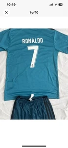 Youth Large Ronaldo #7 Real Madrid Jersey W-Shorts. Brand New W-tags - Picture 1 of 12