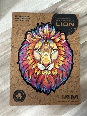 Rompecabezas de madera Unidragon “Mysterious Lion” 192 piezas 12,5”x9,7” precioso Foto 1 de 4