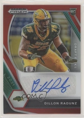 2021 Panini Prizm Draft Picks Red /199 Dillon Radunz #DPA-DRA Rookie Auto RC - Image 1 of 2