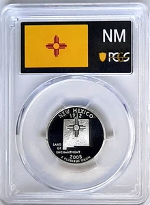 2008-S Silver Proof New Mexico State Quarter-PCGS PR 70 DCAM-State Flag - Picture 1 of 4