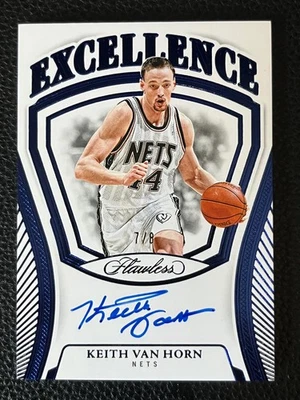Autógrafo Keith Van Horn 2024-25 Panini impecable excelencia azul 7/8 Foto 1 de 2