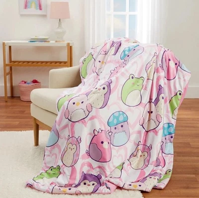 SQUISHMELLOW NEW Squishmallows Snuggle Throw Blanket, Super Soft, Squishy, Vibrant, 50” x 70”