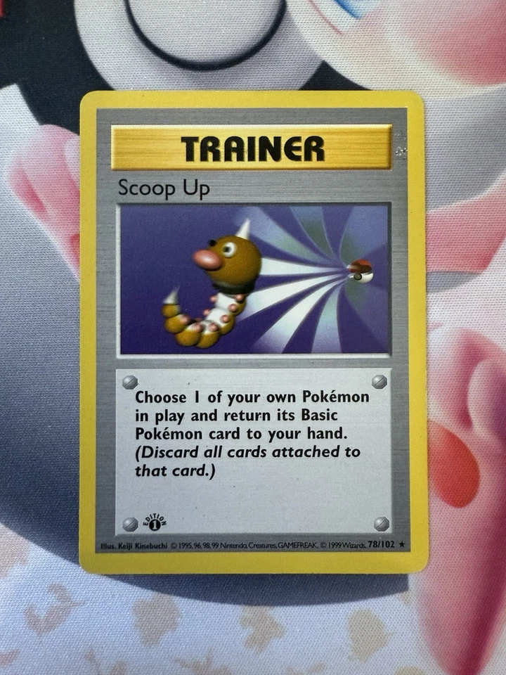 Pokemon Base Set 1st Edition Shadowless Scoop Up 78/102 Rare 1999 - Image 1 of 4
