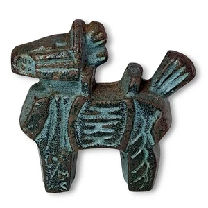 Japanese Paperweight Bunchin Netsuke Horse Miharu Koma Chagu Hachinhoe Figure H3 - Picture 1 of 7