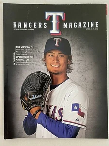 2012 MLB BASEBALL TEXAS RANGERS SOUVENIR PROGRAM RARE VINTAGE YU DARVISH OLD WOW - Picture 1 of 1