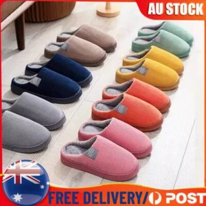 Mens Womens Cozy Memory Foam Scuff Slippers Casual Slip On Warm House Shoes Home - Picture 1 of 19