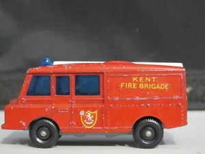 Vintage Matchbox Lesney Land Rover Fire Truck Kent Fire Brigade No. 57 - Picture 1 of 6