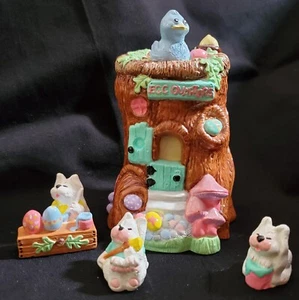 Wee Craft BUNNY HOLLOW Easter Spring Village Egg Quarters Factory house PAINTED - Picture 1 of 7