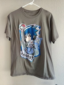 Anime Naruto Large Graphic Tee Sasuke Uchiha T-Shirt grau - Bild 1 von 4