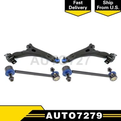 Brazo de control delantero 4 piezas con kit de enlace de barra estabilizadora de rótula para Ford Focus Foto 1 de 4