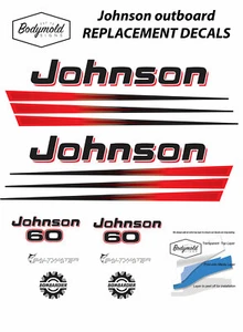 Johnson BOMBARDIER 60hp Replacement Outboard Decals/stickers - Picture 1 of 1