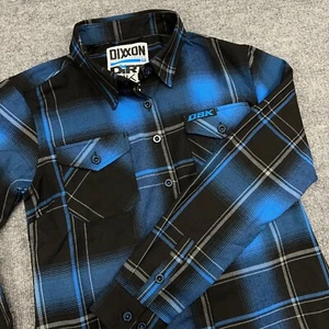Dixxon Flanellhemd Damen M Dirt Bike Kinder blau schwarz D-Tech NEU - Bild 1 von 9