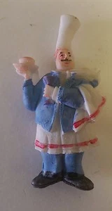 1 RESIN 3D Fridge Magnet, approx. 3", BLUE FAT CHEF WITH TOWEL - Picture 1 of 3