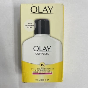 New Open Box Olay Complete Daily Moisturizer SPF 15, 6.0 Fl Oz - Picture 1 of 4