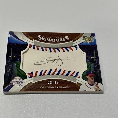 2006 Sweet Spot Atlanta Braves Baseball Card #154 Joey Devine RC Auto /99 64U2 - Image 1 of 2