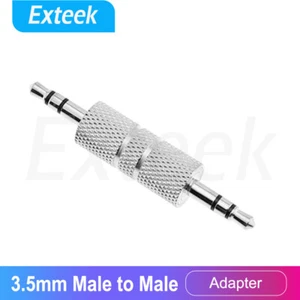 3.5mm Jack Audio Cable Adapter Male To Male Stereo Aux Plug Straight Converter - Picture 1 of 3