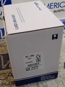 NEW - LS Electric Contactor 100 AMP 3 POLE MC-100a 1384002900 120VAC 2a2b - Picture 1 of 11