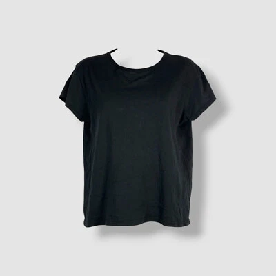 The Row Women's Black Crewneck Short Sleeve Tori T-Shirt Top Size M - Image 1 of 4