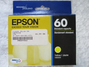 Epson 60 Standard T060420 Printer Yellow Ink Cartridge NEW Expired 2021 - Picture 1 of 6