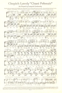 1916 CHOPIN's Lied Noten Antik DRUCK ANZEIGE Musik - Bild 1 von 1