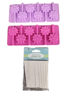 Moldes de caramelos de silicona para flores con palos bocadillos de fiesta golosinas regalo divertido Foto 1 de 4