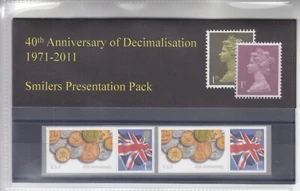 GB 2011 - 40th Anniversary of Decimalisation Smilers - Private Presentation Pack - Bild 1 von 3