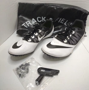 NIKE Rival S Racing Sprint Track & Field Cleats 616313-017 Mens 10 White & Black - Picture 1 of 21