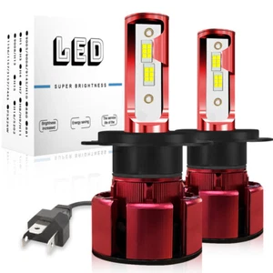 For Jeep Wrangler JK LJ TJ CJ DOT Pair 9003/H4 LED Headlight Hi/Lo Beam Bulb DRL - Picture 1 of 14