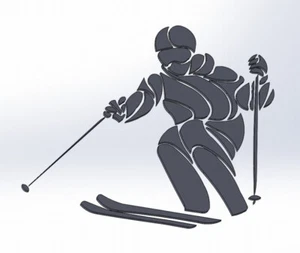 10 Archivos DXF CNC gcode Industrial Corte Láser Plasma DEPORTE ESQUÍ NIEVE ESQUÍ No 3600 - Imagen 1 de 24