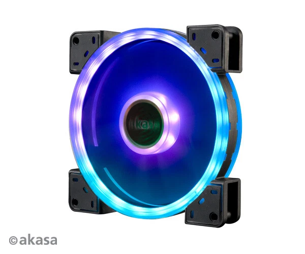 Akasa AK-FN103 Vegas TLY Dual Sided Addressable RGB LED Cooling Fan 140mm - Image 1 of 1