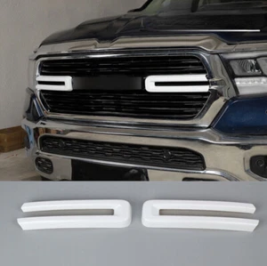 For Dodge RAM 1500 White ABS Front Center Grille Grill Insert Strip Trim cover - Picture 1 of 10