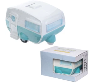 *NEU* Wohnwagen Spardose aus Keramik Camping Sparschwein Wohnwagen Wohnmobil - Bild 1 von 3