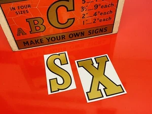 LAMBRETTA SX FIEL A LAS DECORETTES ORIGINALES CALCOMANÍAS DORADAS DE 5 PULGADAS - Imagen 1 de 5