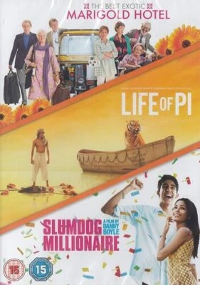 The Best Exotic Marigold Hotel/Life of Pi/Slumdog Millionaire DVD (2015) cert - Image 1 of 2
