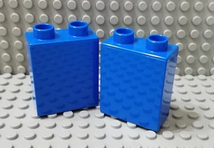 LEGO Duplo Lot of 2 Blue 1x2x2 Brick Pieces - Picture 1 of 1