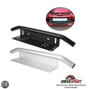 Support Aluminium Plaque Immatriculation Pour Barre LED Feux Avant Universel - Imagen 1 de 9