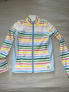 Olive Mae clothing girls size 6 Striped Multicolor Zip up jacket Soft - Picture 1 of 11