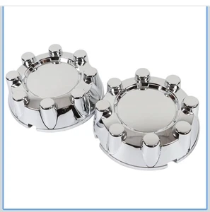 2PCS Rear F250 F350 SD 4x4 Chrome Wheel Center Hub Caps 8 Lug Rim Lug Cover Hubs - Picture 1 of 8