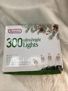 300 Count Clear Christmas Tree Lights with Green Wire 60 ft Warm White Twinkle - Picture 1 of 13