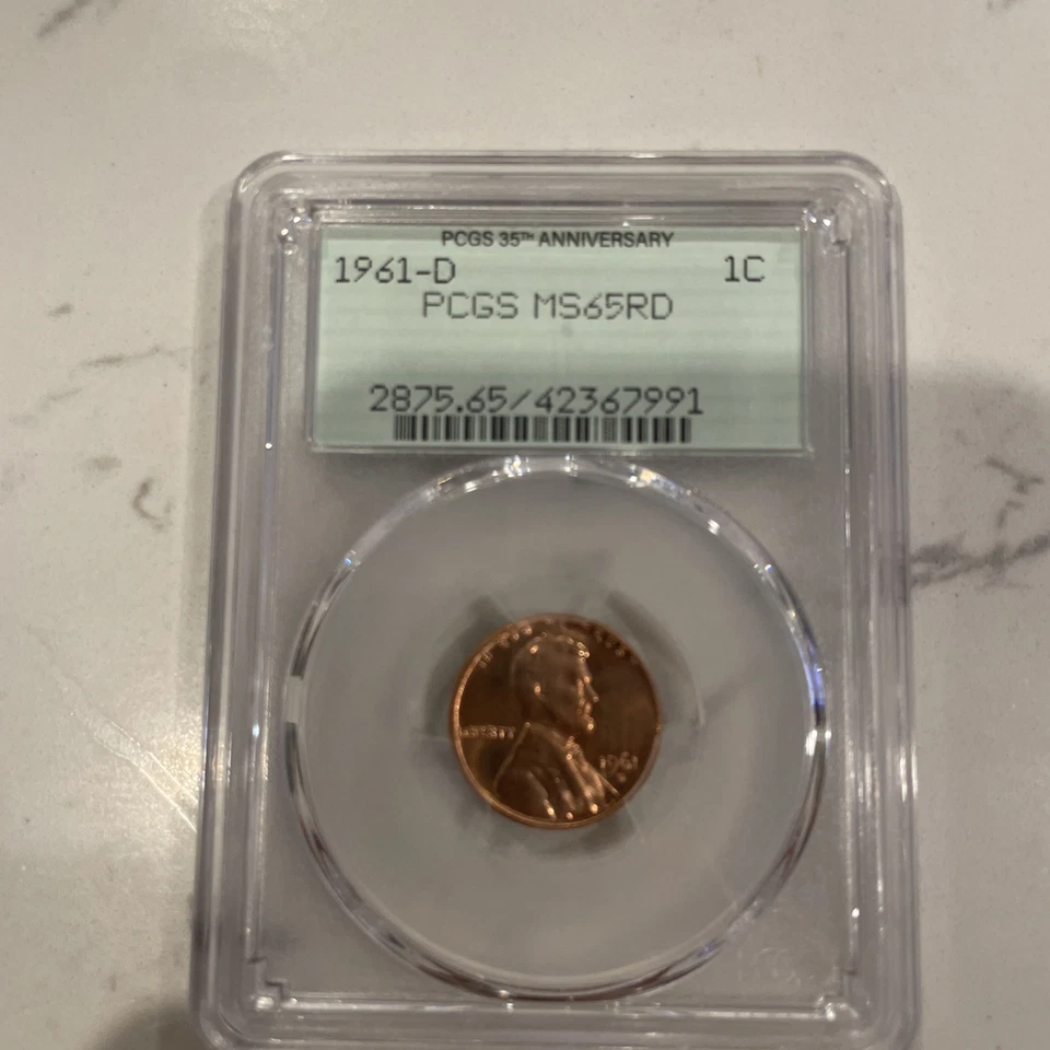 1961-D PCGS MS66RD Lincoln Cent 1c - Image 1 of 2