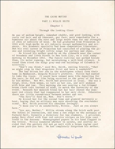 HERMAN WOUK - TYPESCRIPT SIGNED - Picture 1 of 1