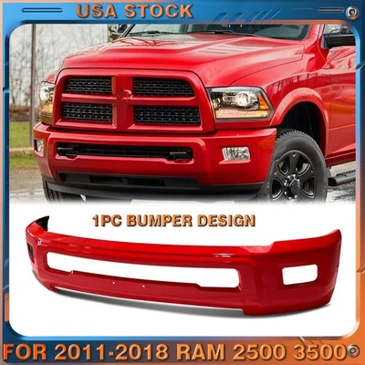 Flame Red Front Bumper Face Bar Steel For 2010-2011 2017 2018 Ram 2500 3500 4500 Foto 1 de 4