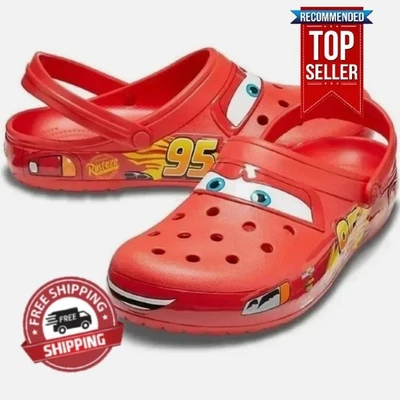 NEW Crocs Lightning McQueen Clog Adult Shoe Limited Edition Classic Red Fans - Image 1 of 4