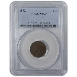 1872 Indian Head Cent VF 25 PCGS Penny 1c Coin SKU:I17168 - Picture 1 of 4