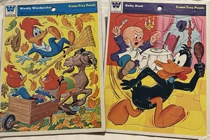 Vintage 1974 Whitman Frame Tray Puzzle Daffy Duck Elmer Fudd Stolen Turkey Leg - Picture 1 of 7