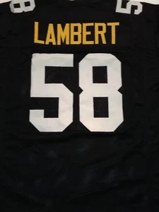 JACK LAMBERT #58 PITTSBURGH STEELERS Stitched Rugby Style Jersey SZ 2XL BLACK - Picture 1 of 4