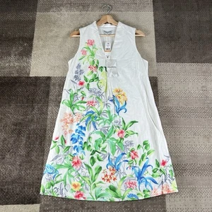 NWT Tommy Bahama Women’s Size Small Linen Blend Shift Dress Floral Sleeveless - Picture 1 of 6