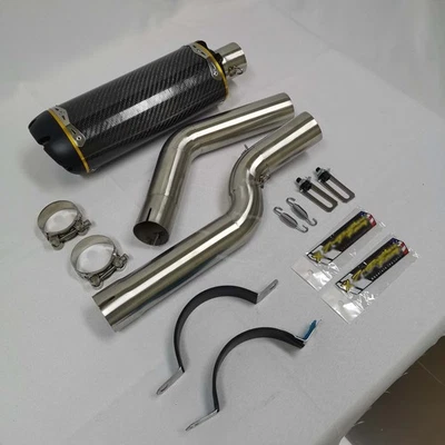Sistema silenciador escape enlace medio tubo fibra carbono para Honda CBR1000RR 2004-2007 Foto 1 de 4